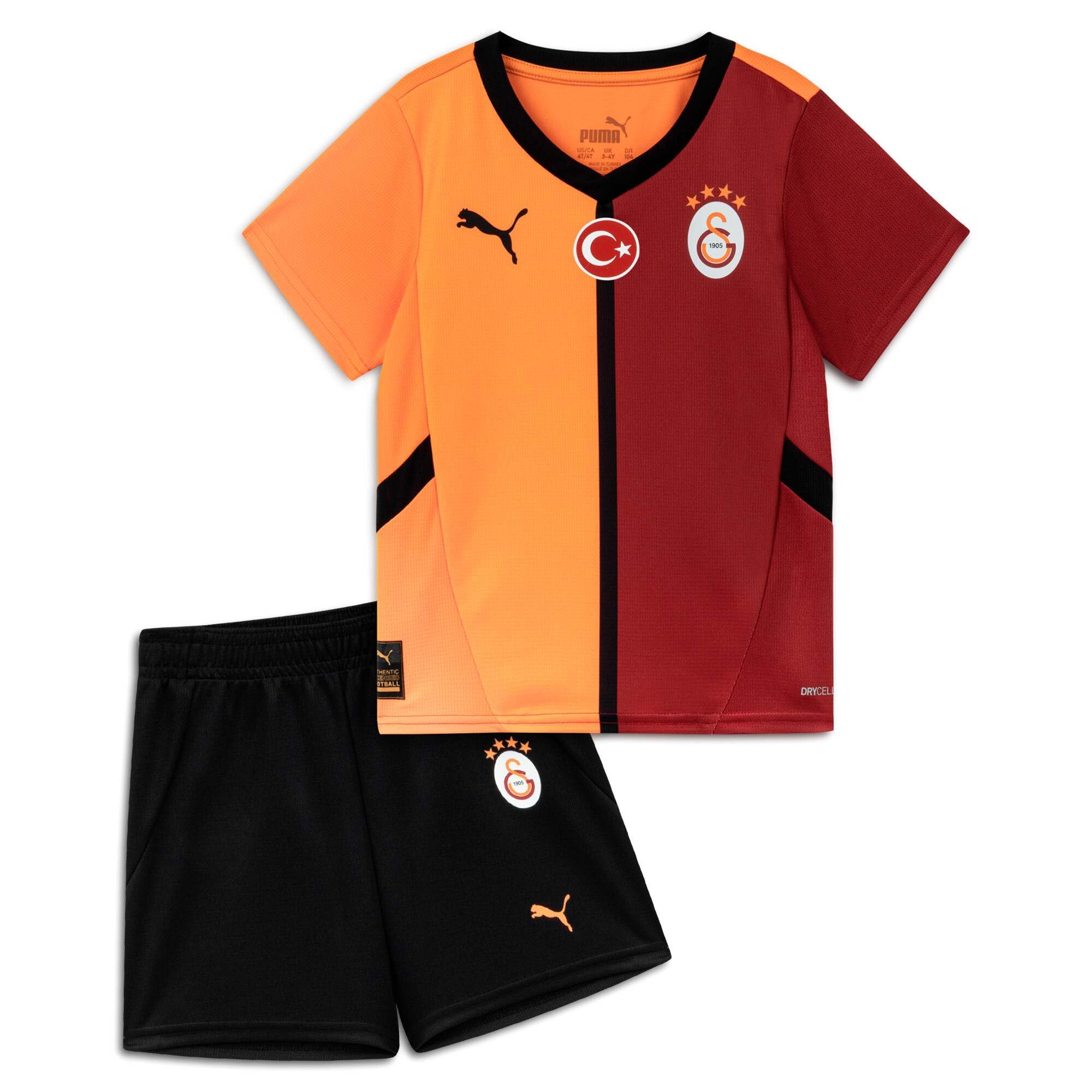 PUMA Erkek/Unisex GSK Home Minikit w/o S w/o S-Red Rhythm-Intense Orange Knitted Suits 1-2 YAŞ