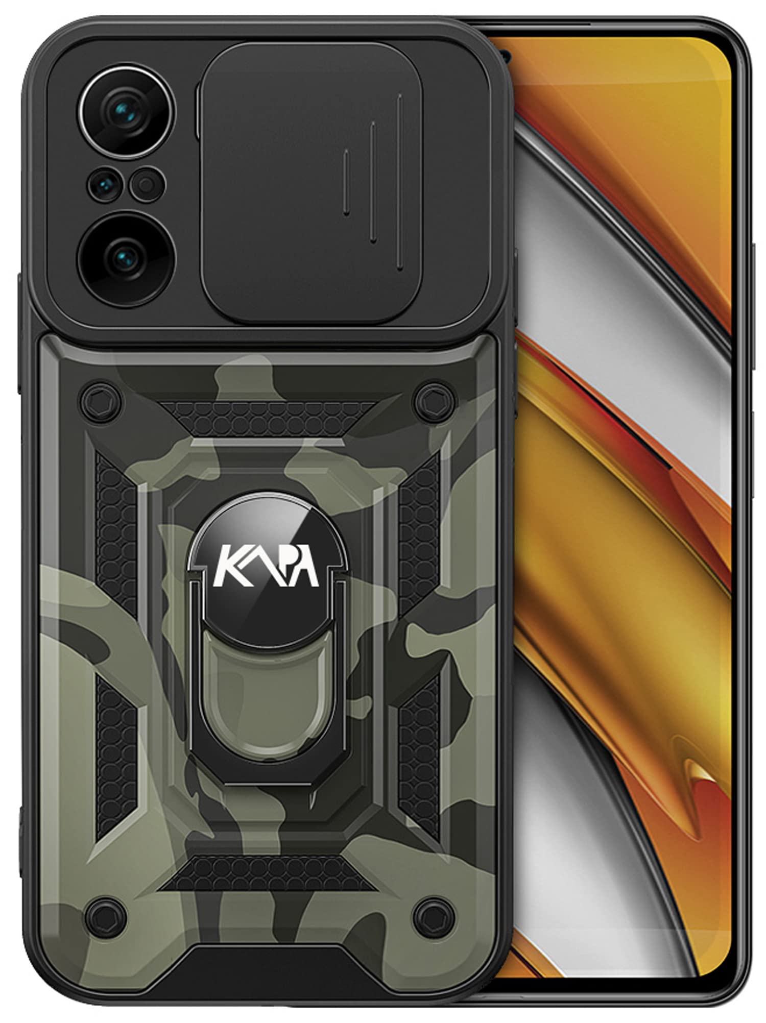 Kapa Tank Back Cover for Xiaomi Mi 11X Pro/Mi 11X, Inbuilt Ring & Slider [Military Grade Protection] Shockproof Lens Protection Case (Black), TPU+PC (B09JZJWYPM) Amazon Price History, Amazon Price Tracker