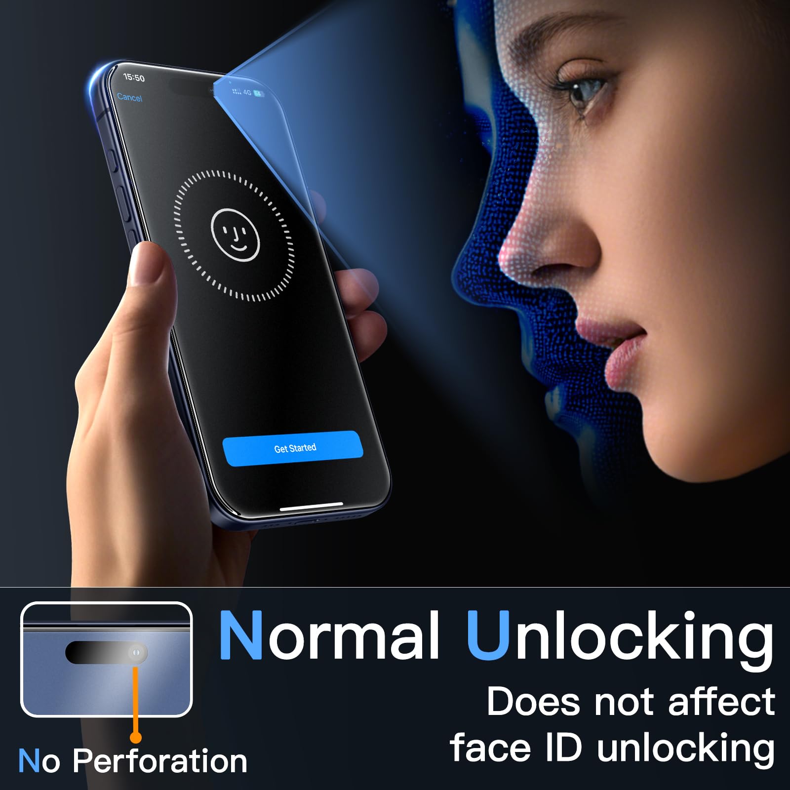 JETech Pellicola Protettiva Opaca per iPhone 17 Pro 6,3 Pollici, Vetro Temperato Film 9H Anti-Riflesso, Anti-Impronte, Tocco Liscio, Installazione Facile, Compatibile con Cover, 2 Pezzi