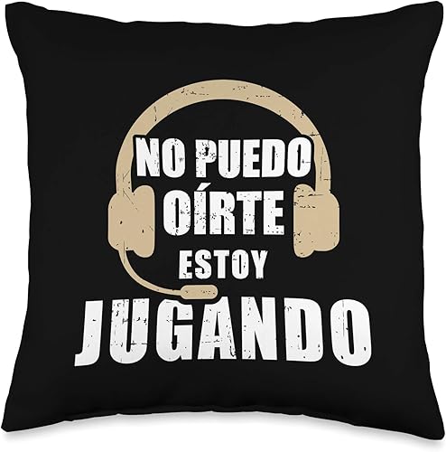 Videojuegos gamer tienda No puedo oírte estoy jugando videojuegos para gamer Throw Pillow 16x16 Multicolor