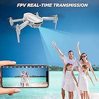 Vista 2 de Drone cuadricóptero plegable FPV 1080P con cámara, para adultos, niños, principiantes, giros 3D, retención de altitud, modo sin cabeza, 2