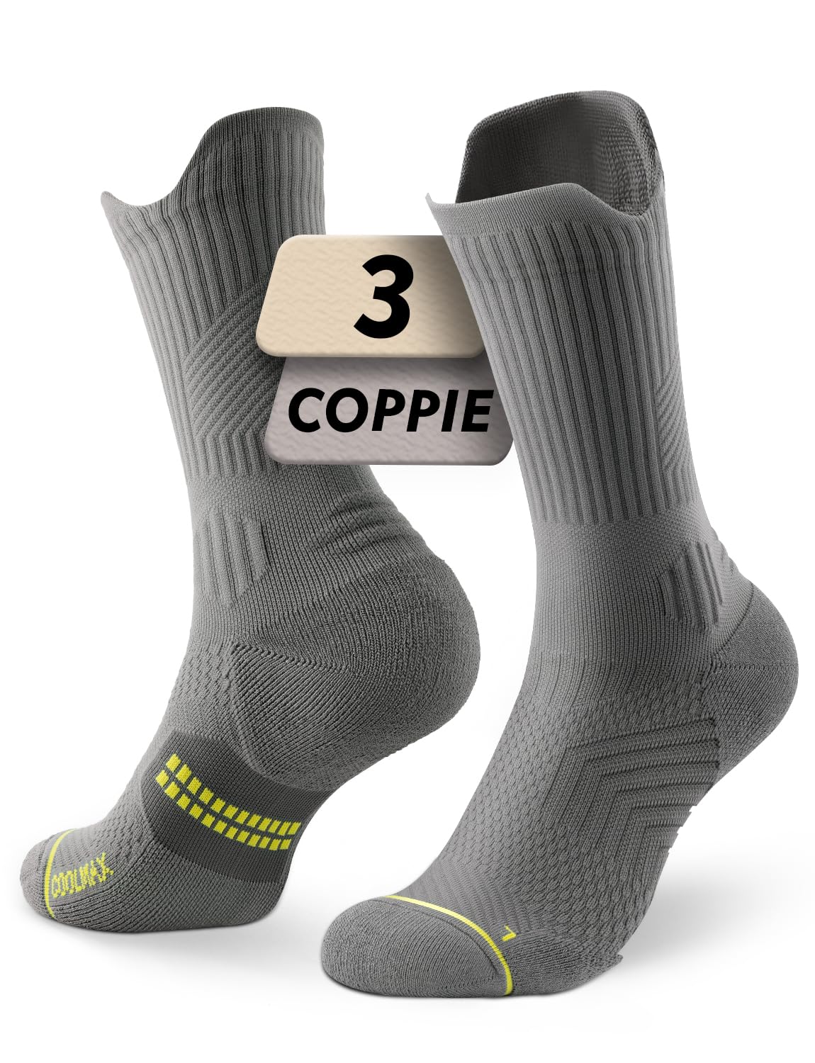 Juclise Bambù Coolmax Compressione Sportivi Calzini Uomo, Anti-vesciche per Allenamento e Trekking​