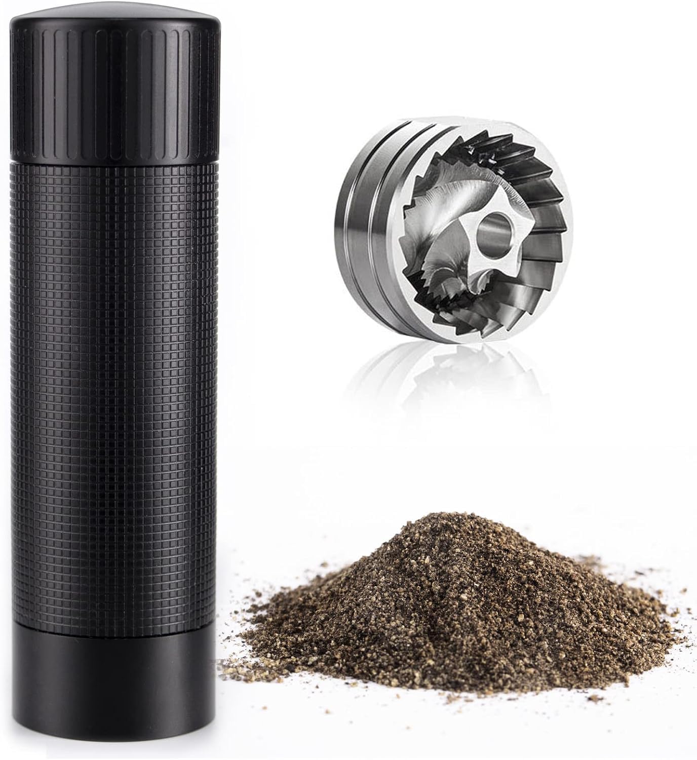 - Luvan Pepper Grinder Mill, Heavy Duty Aluminum Manual Pepper Mill, Professional Grade Pepper Grinder with Stainless Steel Blade and Adjustable Coarseness, Black Pepper Mill Grinder Refillable Gift Set