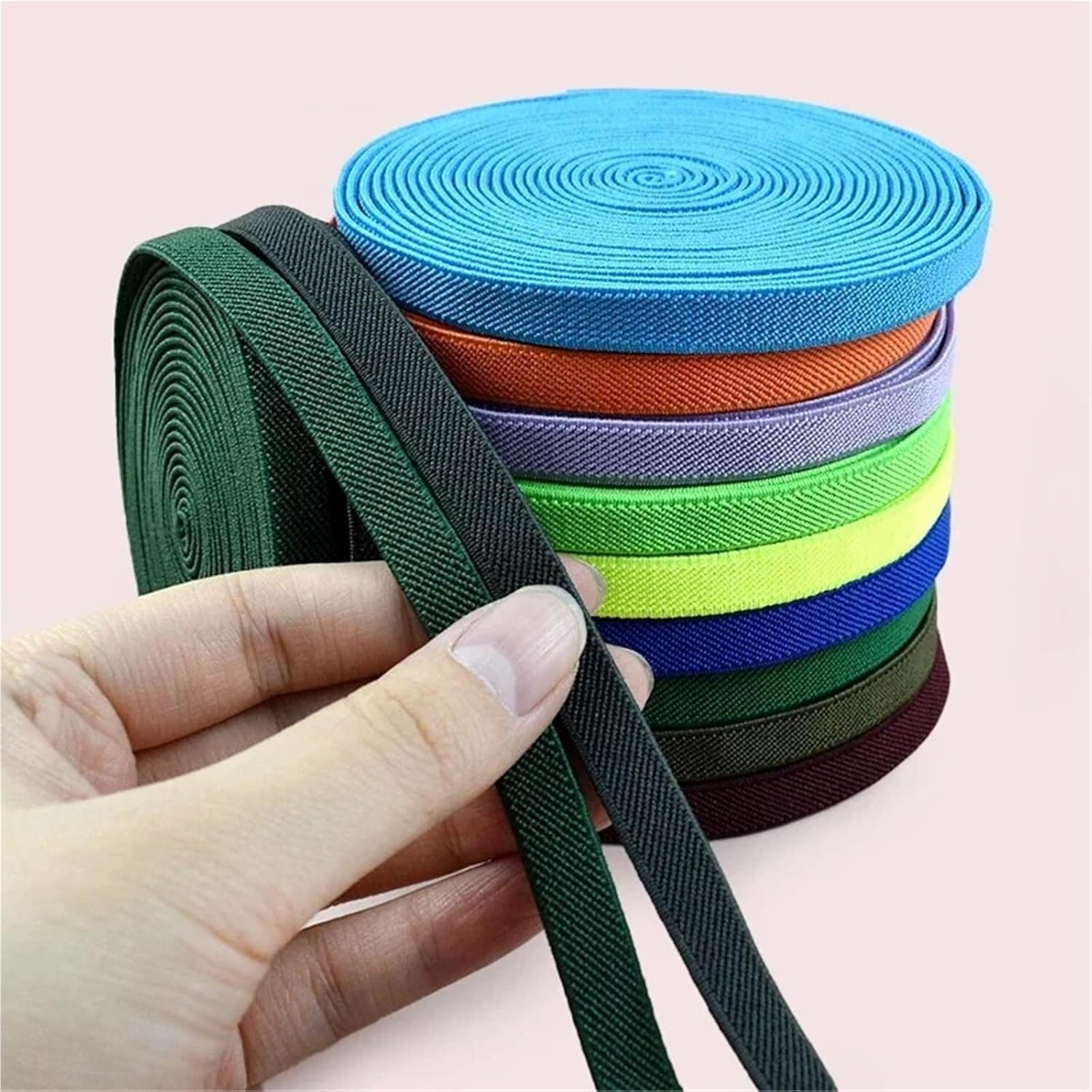 Elastisches Band zum Nähen, 2-10 Meter 10 mm elastische Bänder for Nähen von Schultergurten, Gummibändern, Gürteln