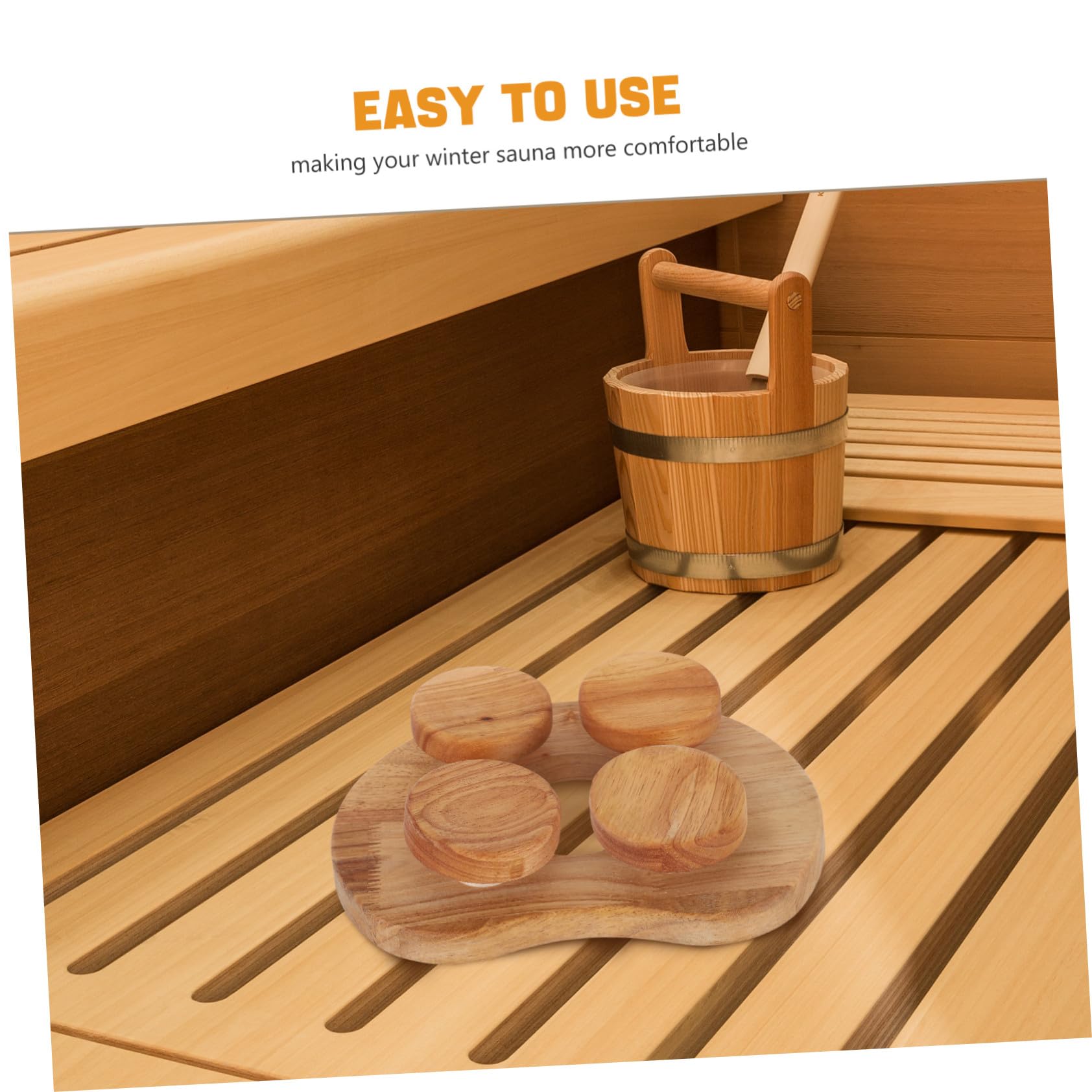 Coussin Lombaire Bois pour Sauna Hiver Appui-tête Ergonomique pour Salle de Vapeur Support Dossier Multifonction pour Spa