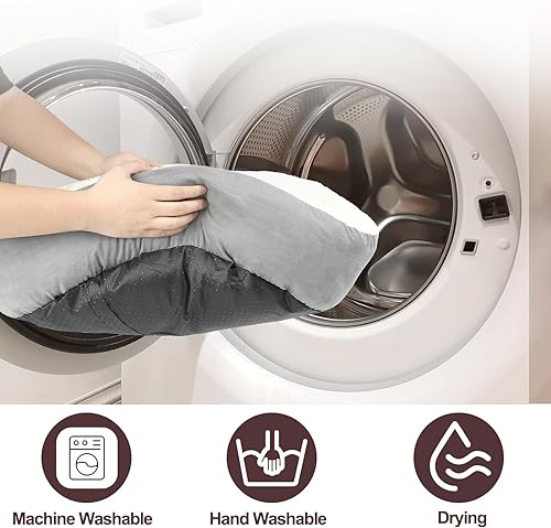 Miniatura 8 de Rypet Cama para gatos con calefacción para interiores, suave y acogedora cama para mascotas con temporizador y temporizador, camas para perros con