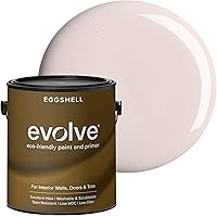 Vista 8 de EVOLVE Pintura e imprimación para interiores, cáscara de huevo (blanco alabastro), 1 galón, cobertura de una capa, excelente oculto, bajo contenido