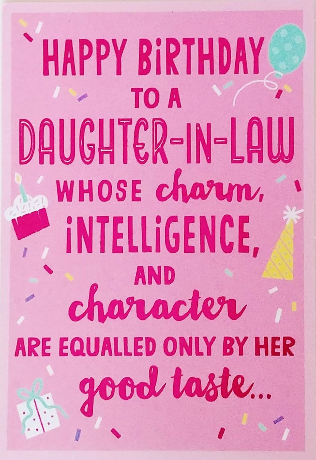 Happy Birthday Daughter In Law Cards Amazon.com : Happy Birthday Daughter-In-Law Fun Cute Greeting Card - Charm  Intelligence And Character : Office Products