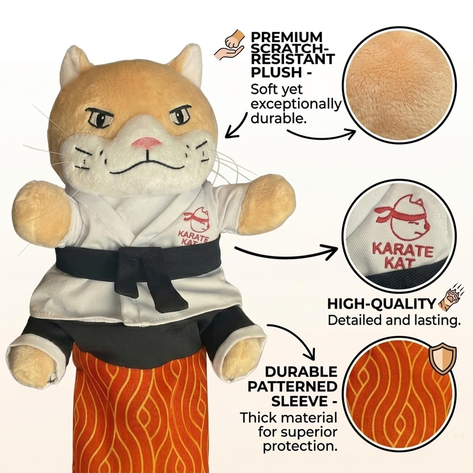 Jouet Chat Interactif, Gant de Lutte de Jeu de Chat avec Rembourrage Dur, Manchon de Protection Long, Jeu de Combat Sécurisé pour Intérieur