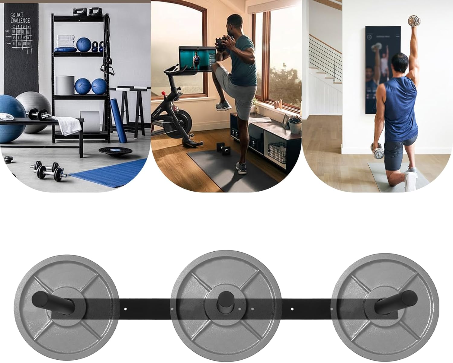 Weight Plate Storage Rack,Commercial Gym,Wall Mounted Weight Plate Holder,Strength Training Plate Trees Weight Storage Space Saving,Bumper Plate Storage for Home Gym,47.2 * 2.8 * 9.2inch,Black