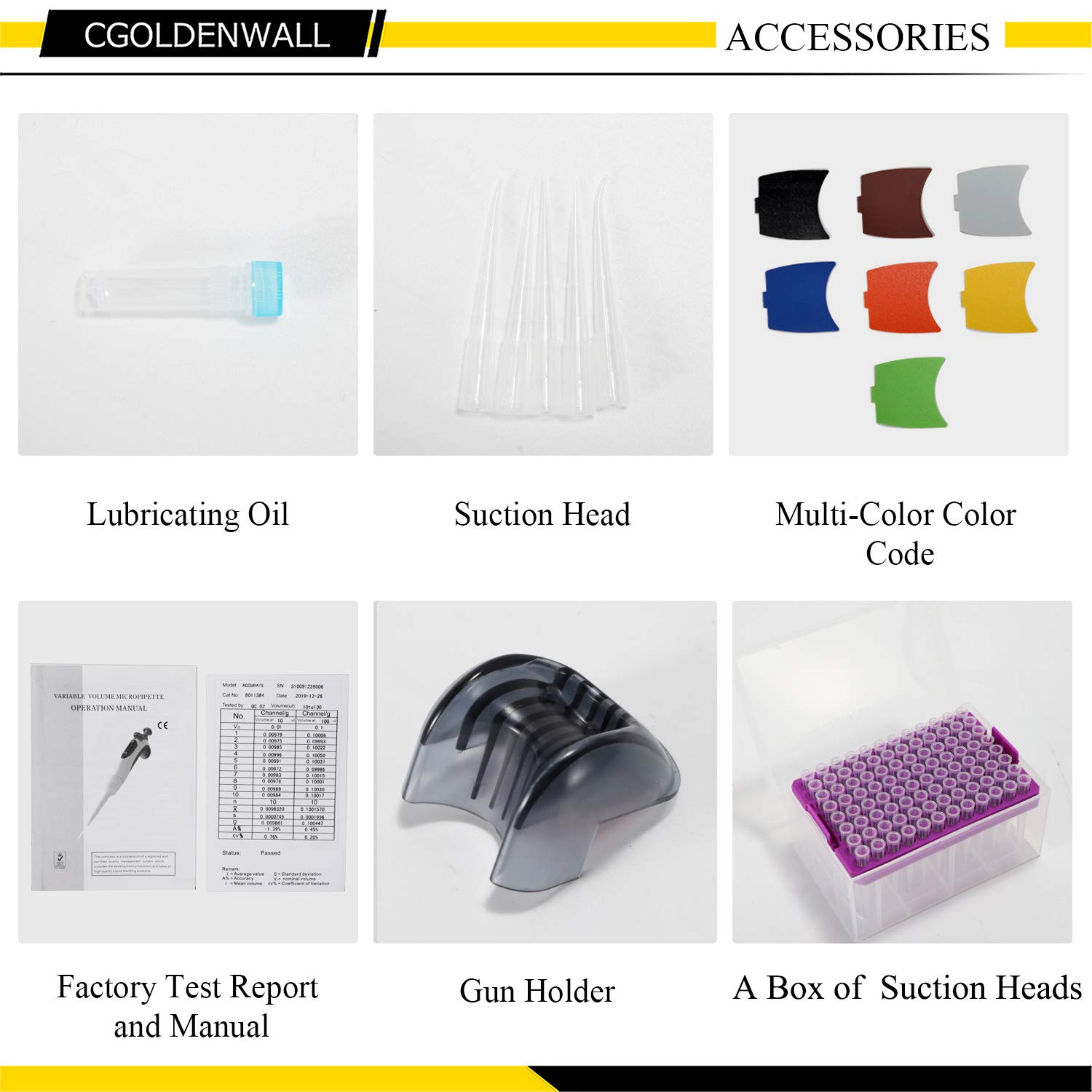 CGOLDENWALL Laboratorio Micropipette Pipeta Ajustable Manual Pipetter Pipetter Pipetter Ajustable y Volumen Fijo Monocanal Pantalla de cuatro dígitos (A10, 0.5-10ul)