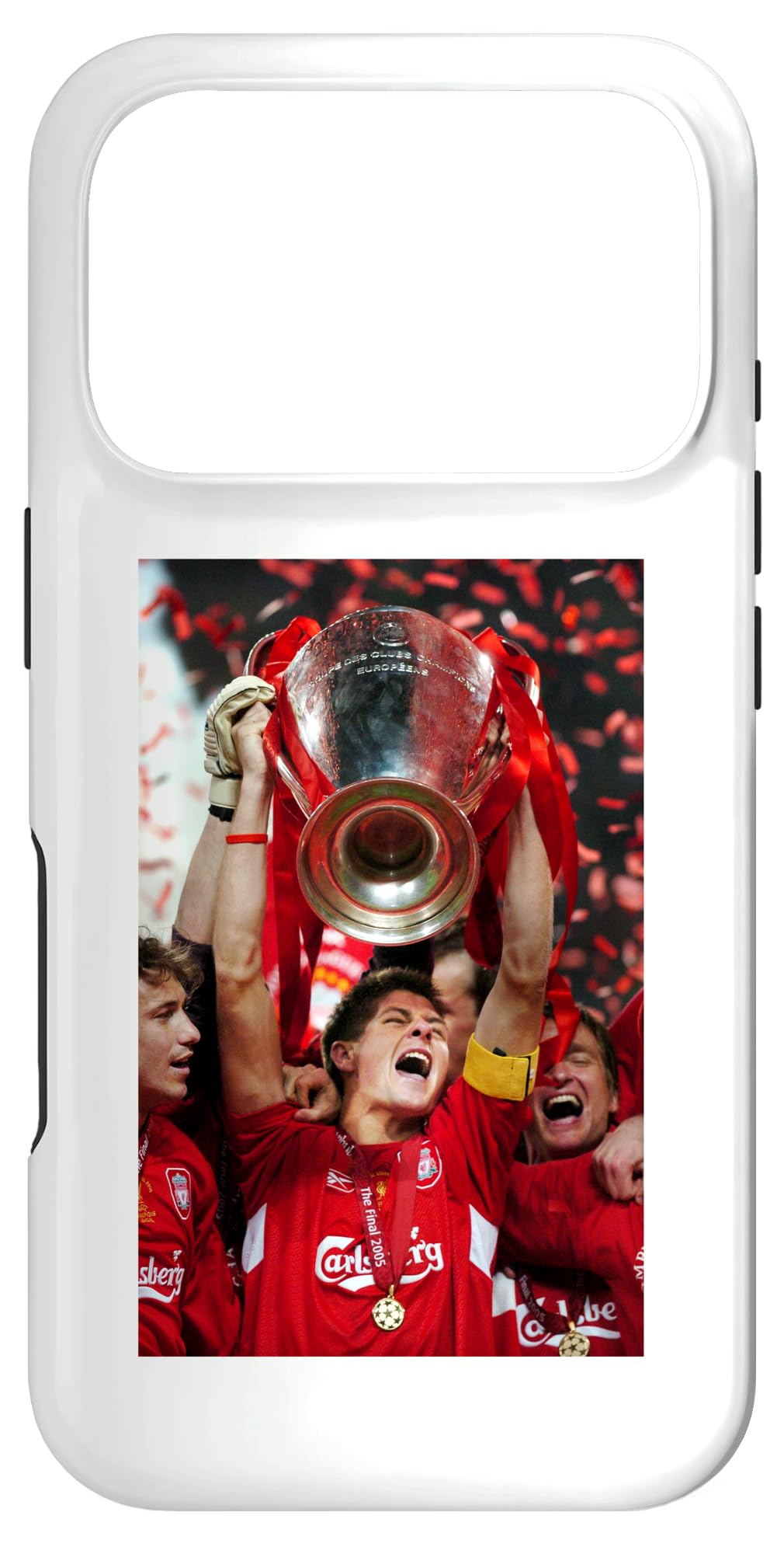 Liverpool Steven Gerrard Lifts Trophy Football World Cup Case for iPhone 17 Pro