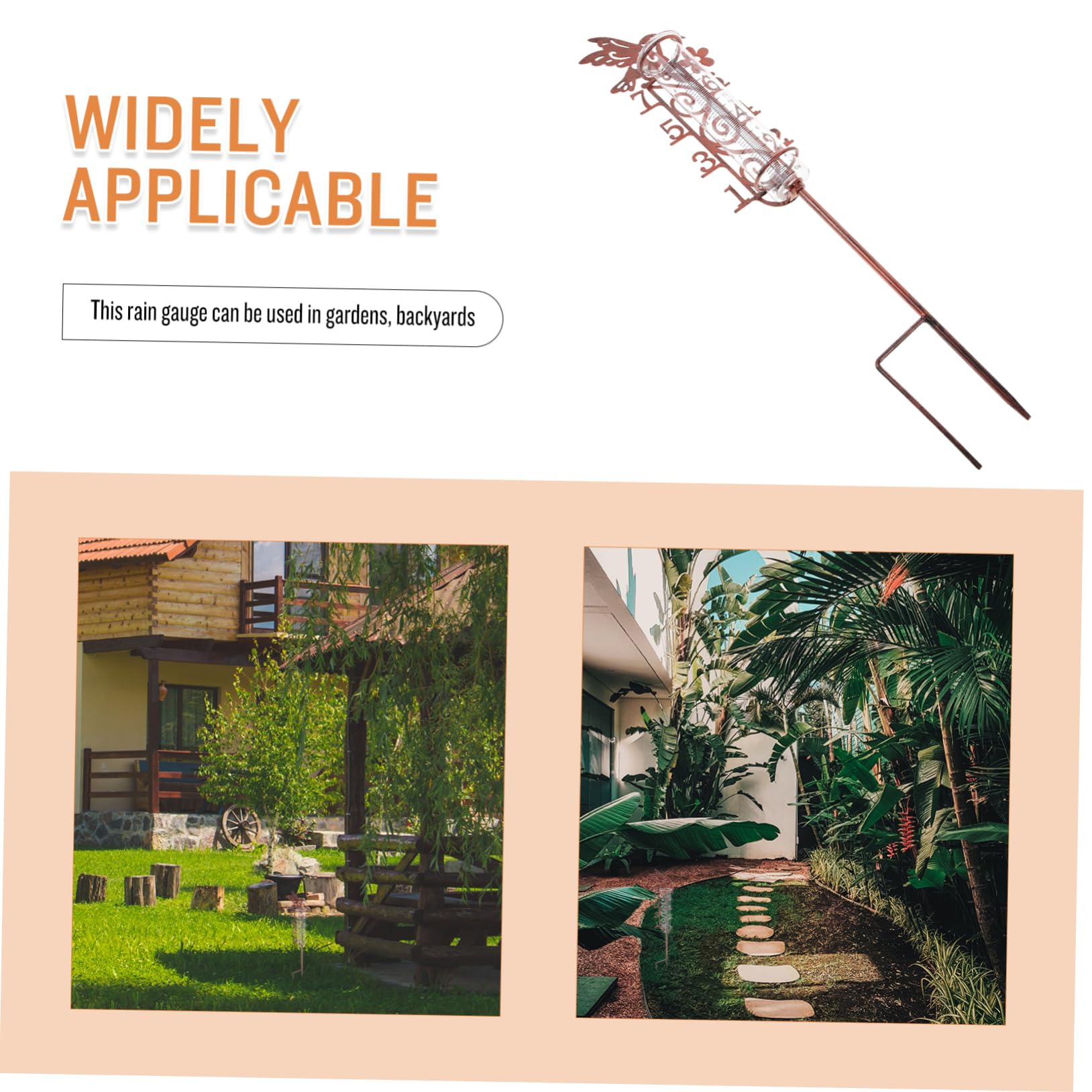 iplusmile 5stücke Outdoor Regenmesser Mit Metallpfahl Dekorativer Digitaler Regenmesser Für Garten Installieren Präzise Messung Für Garten Und Terrasse Kapazität