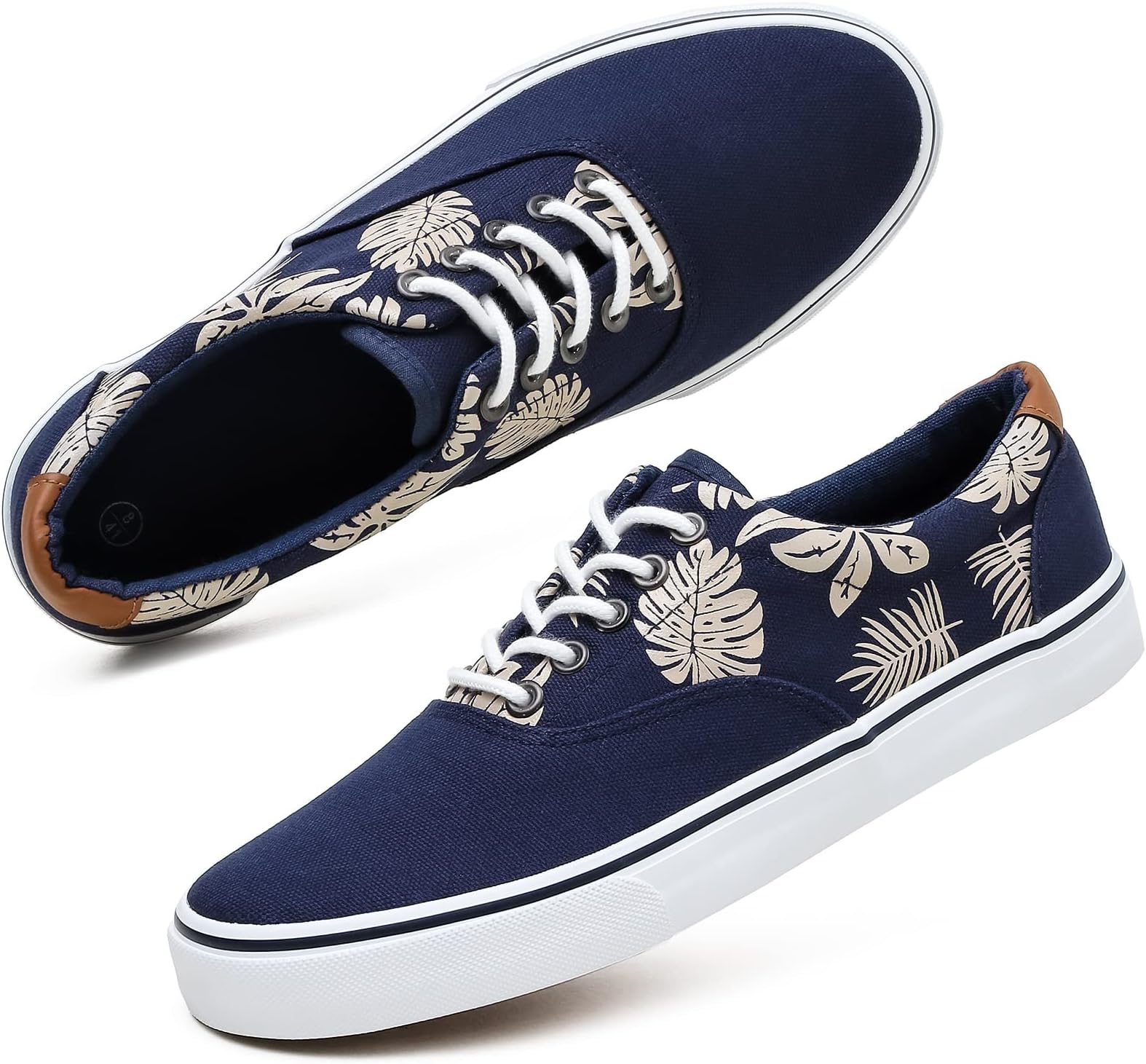 yageyanMen’s Low Top Canvas Walking Shoes Lace-up Fashion Sneakers Casual