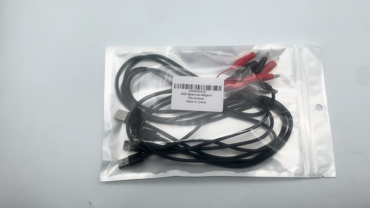 Image of USB to Alligator Clip Adapter Cable Crocodile Clip Jumper Probe to USB Male Test Wre 22AWG Adapter Red and Black Wire Alligator Clip Cable for Testing The Circuit [4pack 3.3FFt / 100cm]