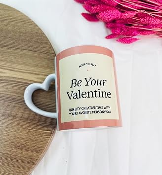 giftmoda Be Your Valentine Tasar ml  Kalp Kulplu Kupa