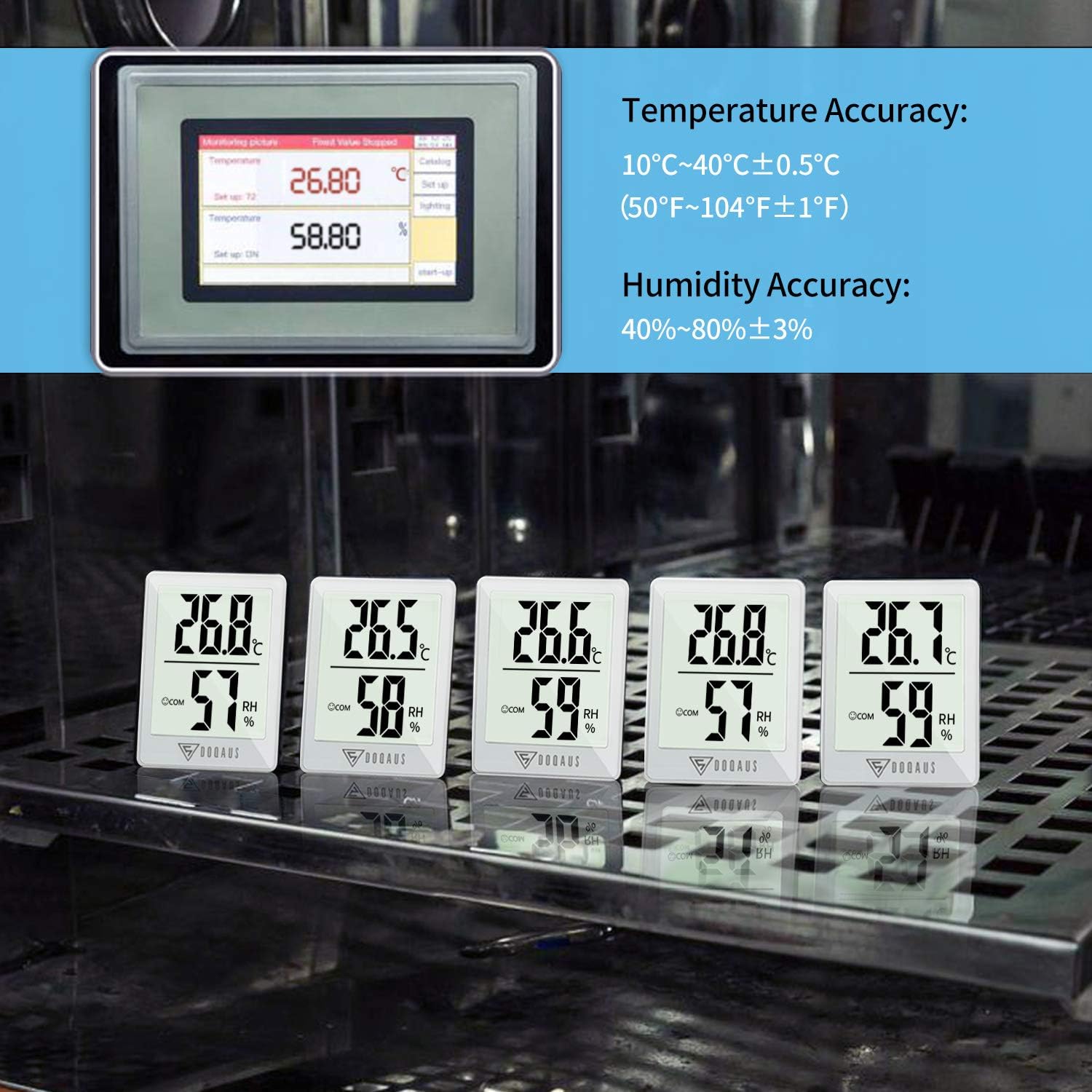 LCD Digital Interior Colgante De Pared Temperatura Humedad Medidor