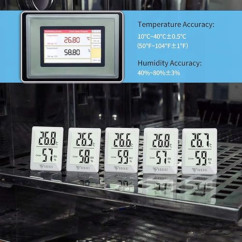 Miniatura 7 de DOQAUS Higrómetro digital para interiores, medidor de humedad, termómetro de habitación con actualización rápida de 5 segundos, medidor de humedad