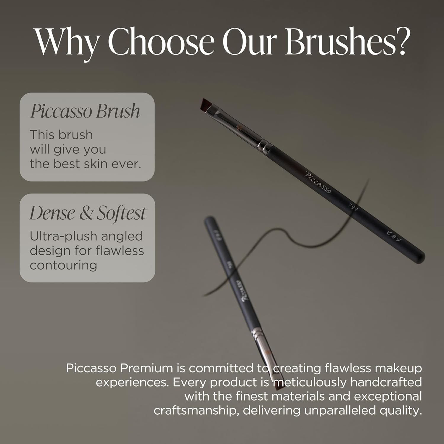 Piccasso 798 Flat Eyeliner Brush – Professional Thin Angled Brush for Gel and Liquid Eyeliner, Soft Bristles for Tightlining and Lash Line, Eye Makeup and Facial Brush from K-Beauty Brand - Image 6