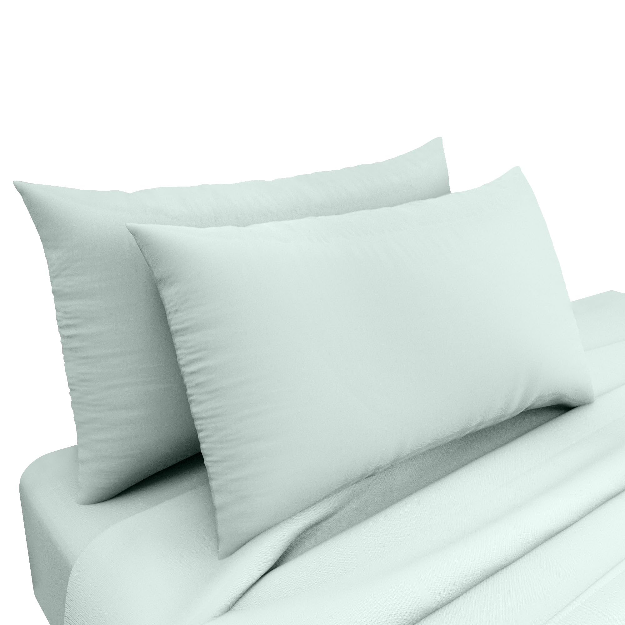 HOME ACE Duck Egg Poly Cotton Pillowcases Housewife Pillowcases 2 Pack Black, Envelope Closure Plain 100% Poly Cotton Pillow Cases 50 x 75CM