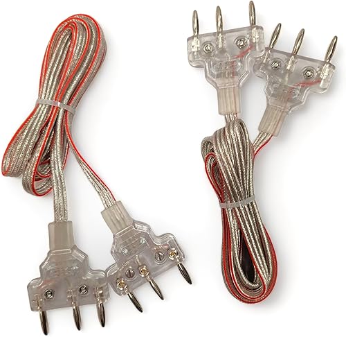 Cordón de cuerpo de espada de esgrima, cable de 3 pines, alambre transparente (paquete de 2)