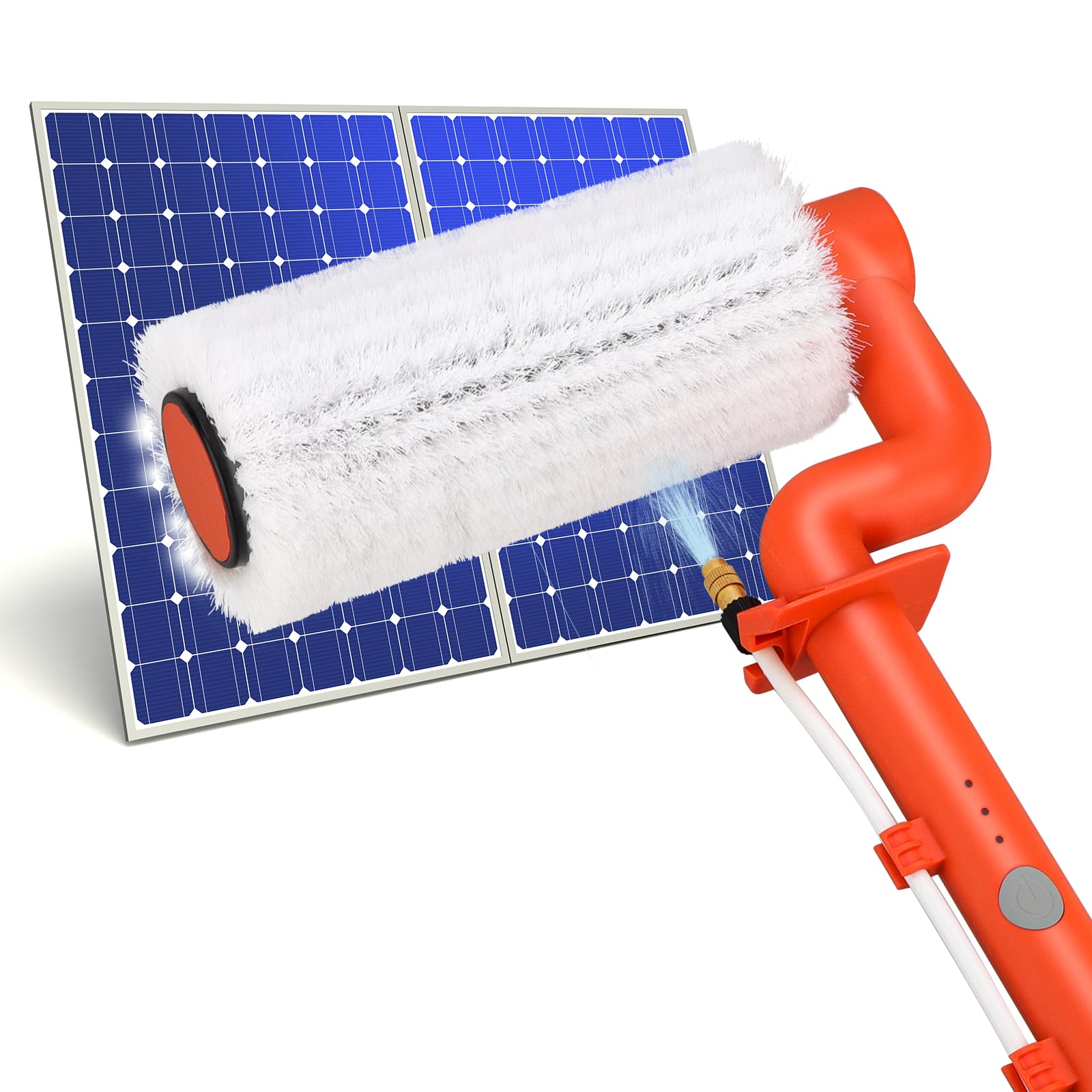 Cepillo de lavado telescópico eléctrico, piezas de repuesto - unidad de motor + cabezal de cepillo para limpieza de sistemas fotovoltaicos, ventanas, terrazas y jardines de invierno