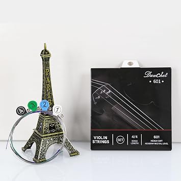 Violin Strings 4/4 Full Set Academy Performance Grade, Ball End, Medium Soft Wound 601 (Includes E, A, D, G Strings) - Reliable, Affordable Violin Replacement...