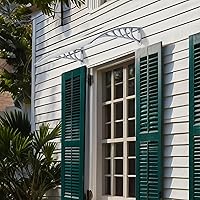 Vista 2 de VINGLI Toldo para ventana, toldo para puerta, 40 x 40 pulgadas, toldos para puertas, cubierta de policarbonato para puerta al aire libre, toldo