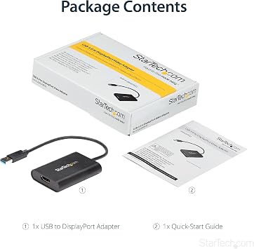 StarTech USB 3.0 to DisplayPort Adapter, 4K, Windows, TAA (USB32DPES2)