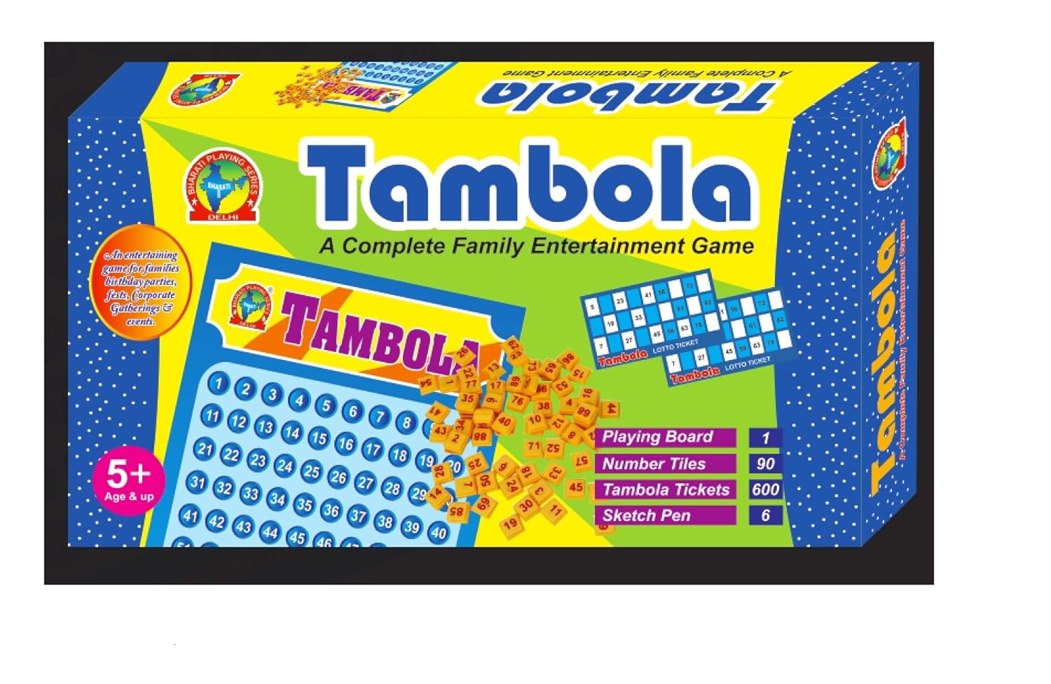Buy Imago Housie Tambola Game 15 Inch with 6 Sketch Pen, 600 Tickets