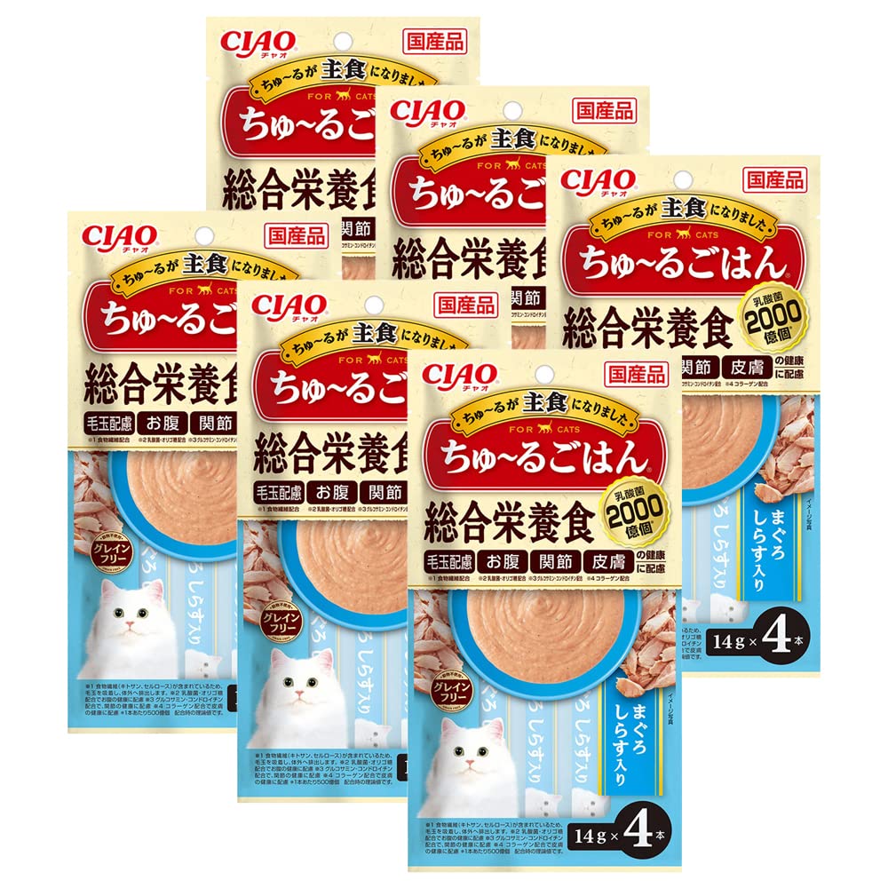 Amazon.co.jp: チャオ(CIAO)ちゅ～るごはんまぐろしらす入り4本6