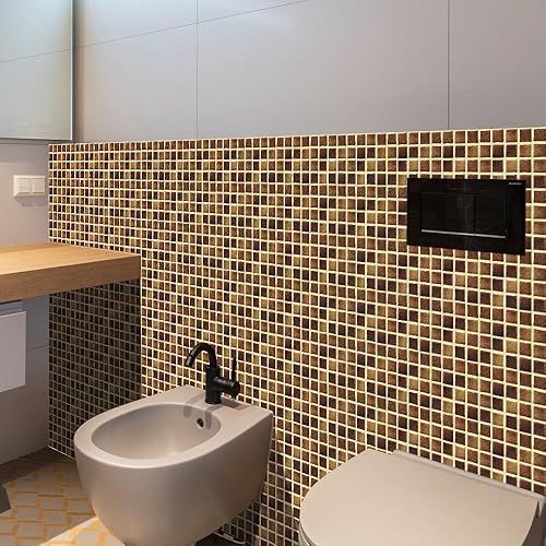 Miniatura 3 de Azulejos de despegar y pegar, impermeables, para loseta en muro de cocina, azulejos de mosaico, autoadhesivos, azulejos de pared de PVC, azulejos de