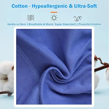 Reusable TPU Waterproof Incontinence Pants for Adults Leak Proof Washable Patient Care Long Pants for Elderly(Blue,2XL)