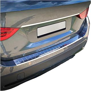 Boot Sill Protector Bumper Protector Compatible with BMW X1 E84 FL 2012-2015 Stainless Steel Silver