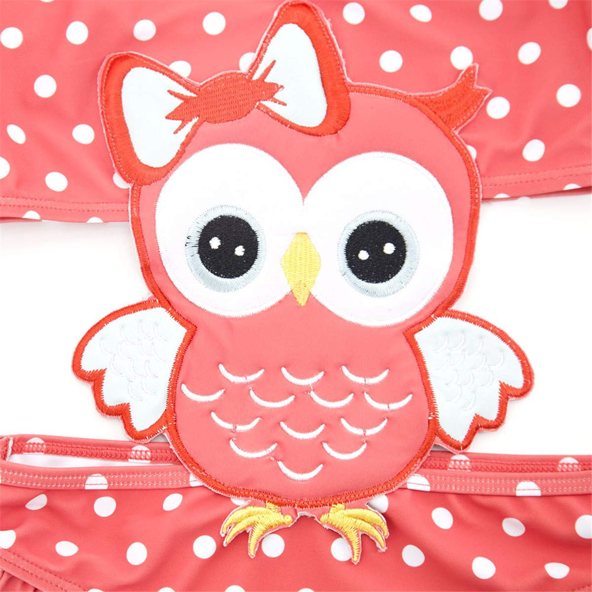 Baby Kid Girl Toddler One Pieces Polka Dots Cute Bee Ladybug Owl Swimsuits Tankini Swimwear 8T