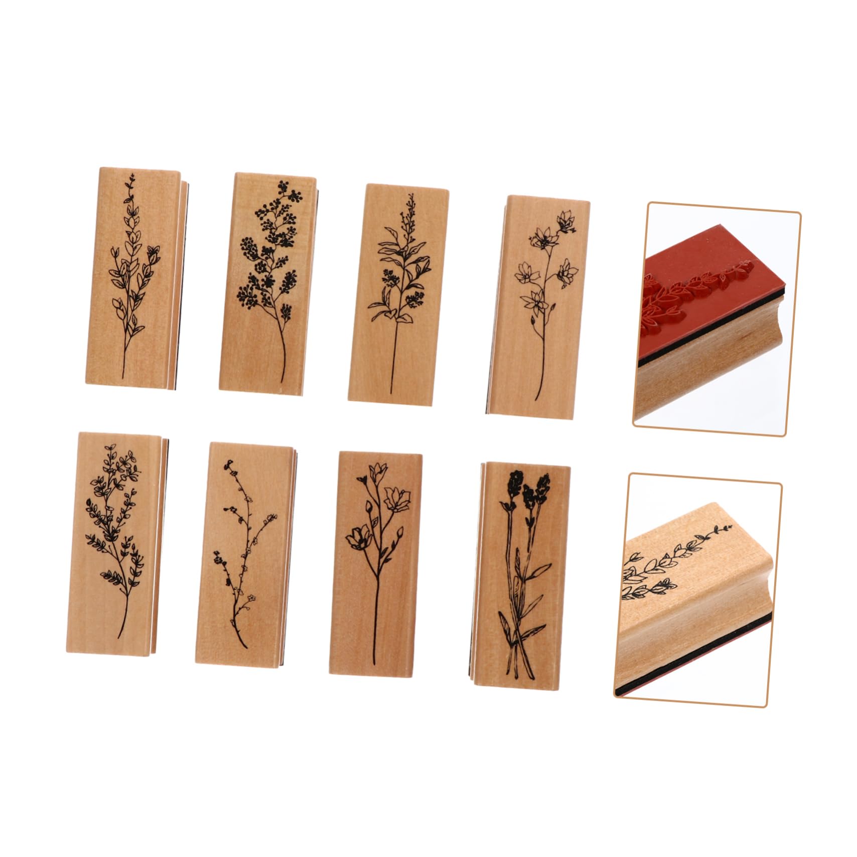 NUOBESTY 16stücke Teiliges Vintage Holzstempel Kreative Bastelstempel Für Scrapbooking Geschenkanhänger Und Karten Langlebig Und Vielseitig Einsetzbar