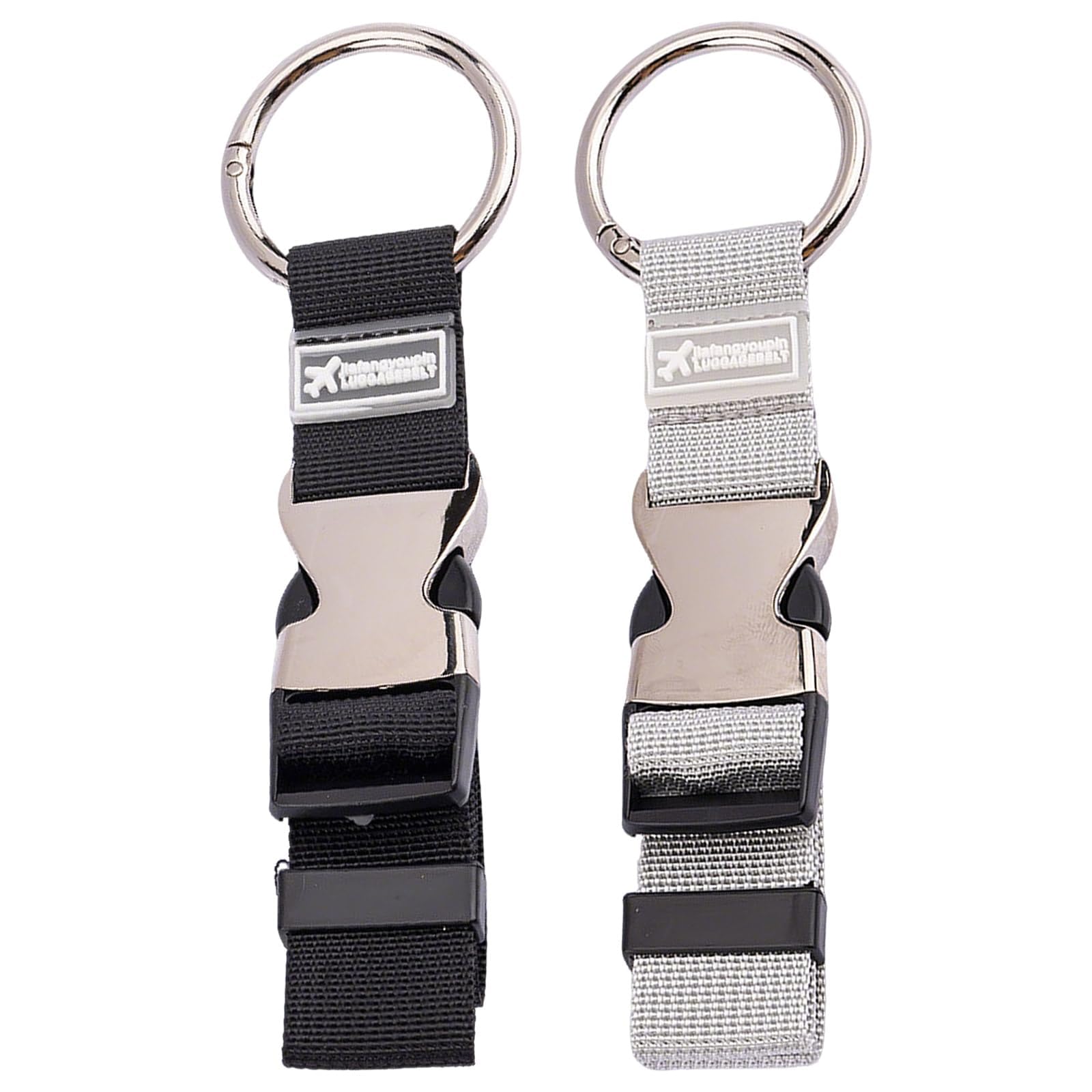 2 PCS Luggage Straps, Travel Bag Security Straps, Black and Grey, Adjustable Belt for Suitcase Protection, Durable Fastening System for Travel Accessories, Enhanced Luggage Safety During Transit-image-17