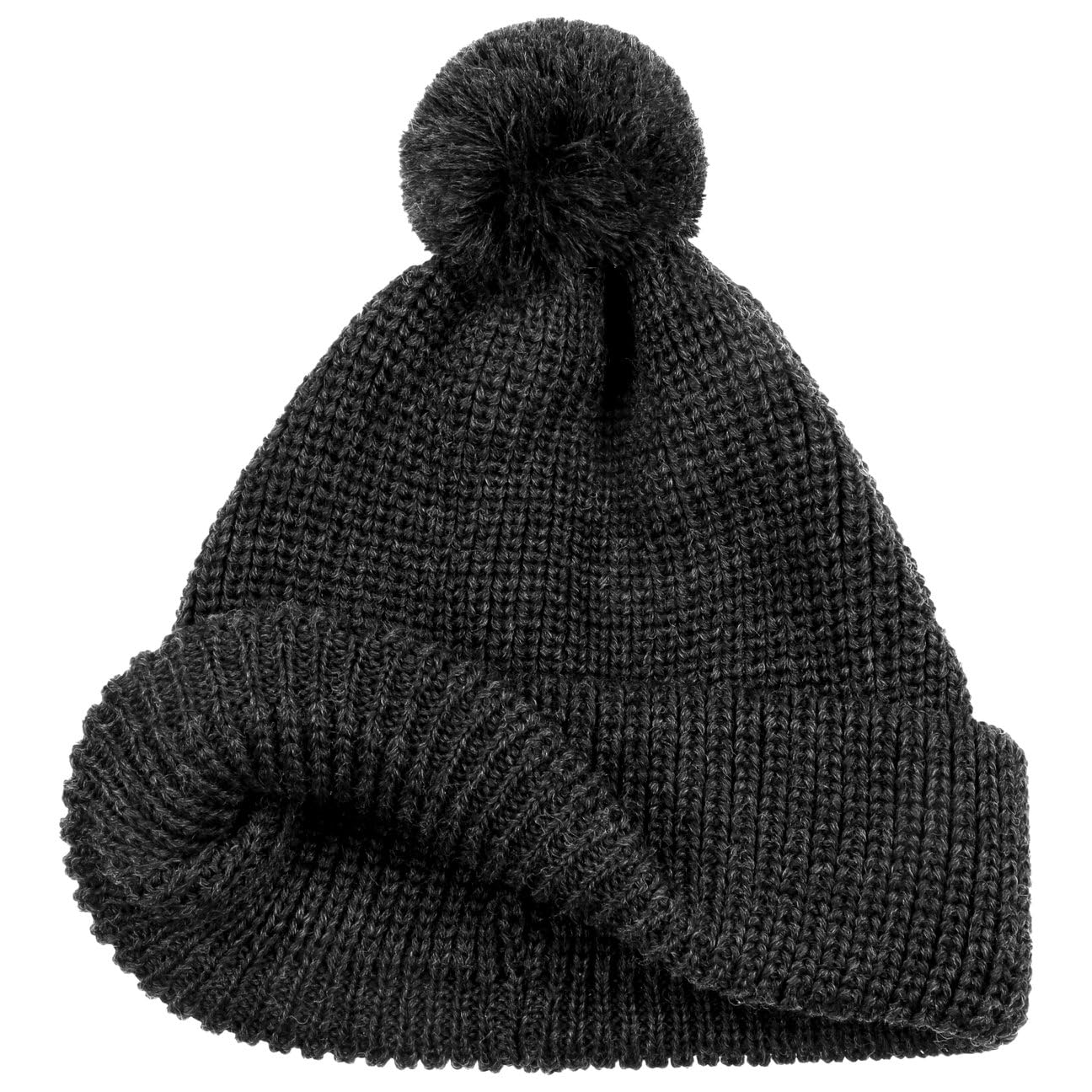 Lierys Navigat Bonnet Pompon Style Marin Bonnet Tricot Unicolore Made in Germany Unisexe Automne Hiver