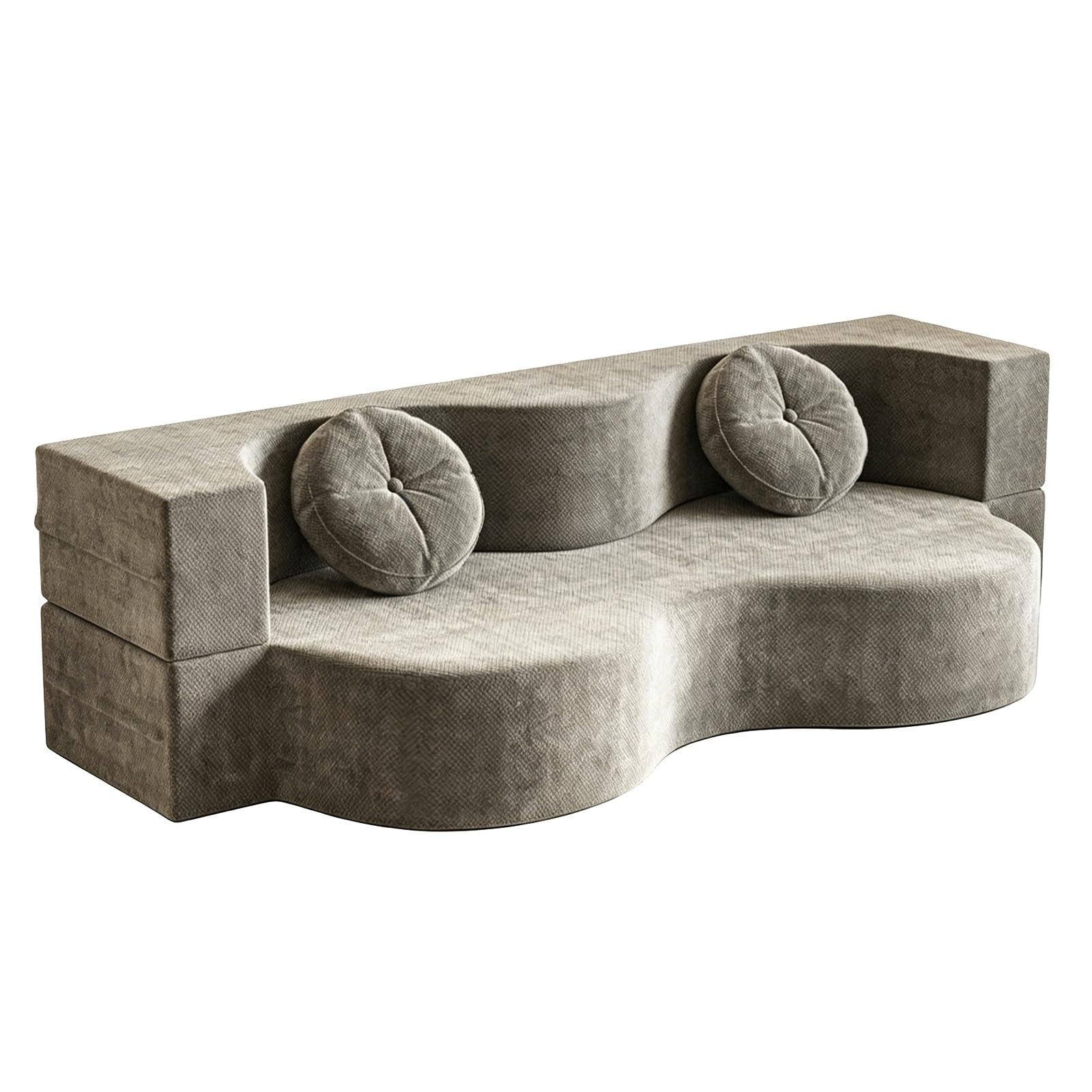 Divano Letto Pieghevole Divano Letto Convertibile Con Imbottitura In Schiuma Ad Alta Densità(Grey,150 * 100cm)