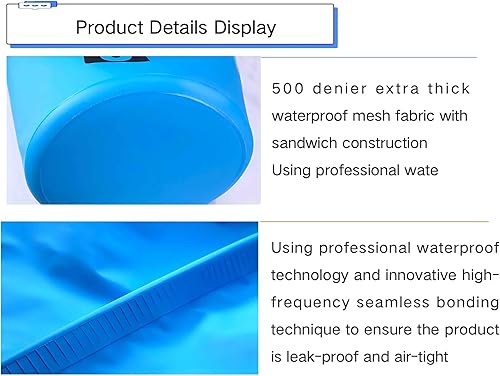 Miniatura 4 de Mochila seca impermeable de 20L con silbato multifuncional (termómetro y brújula) y bolsa para teléfono, para senderismo, natación, rafting, kayak y