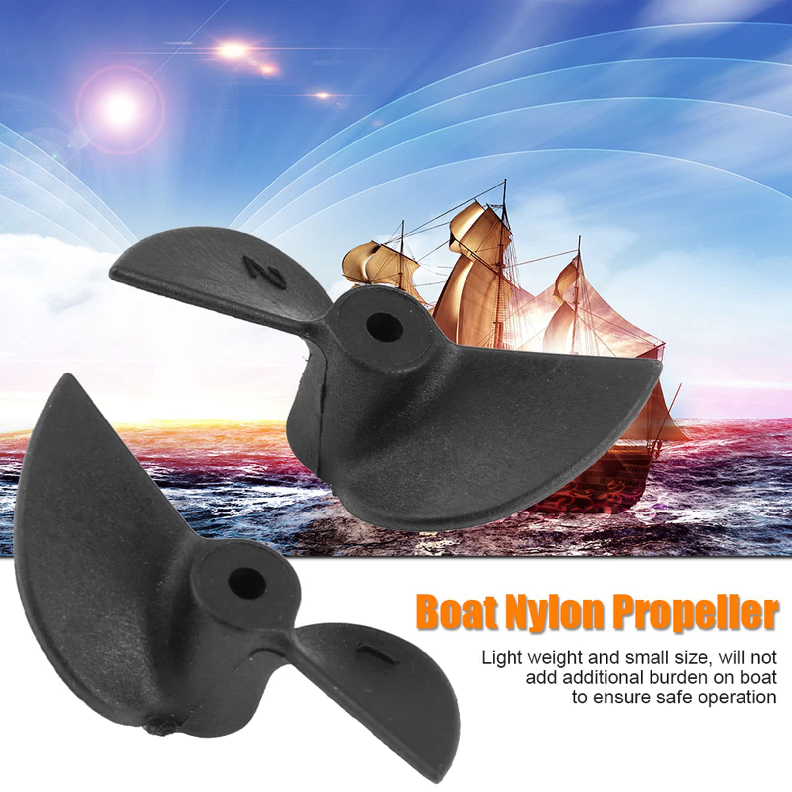 eliche fuoribordo RC,Pilipane Elica fuoribordo RC a 3 Lame, 1 Paio di Parti della Nave telecomandate, plastica ad Alta Resistenza per Accessori per Barca Modello RC
