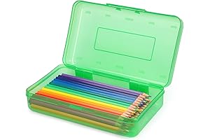 Tamaki Clear Plastic Pencil Box | Large Capacity & Stackable Pencil, Marker...