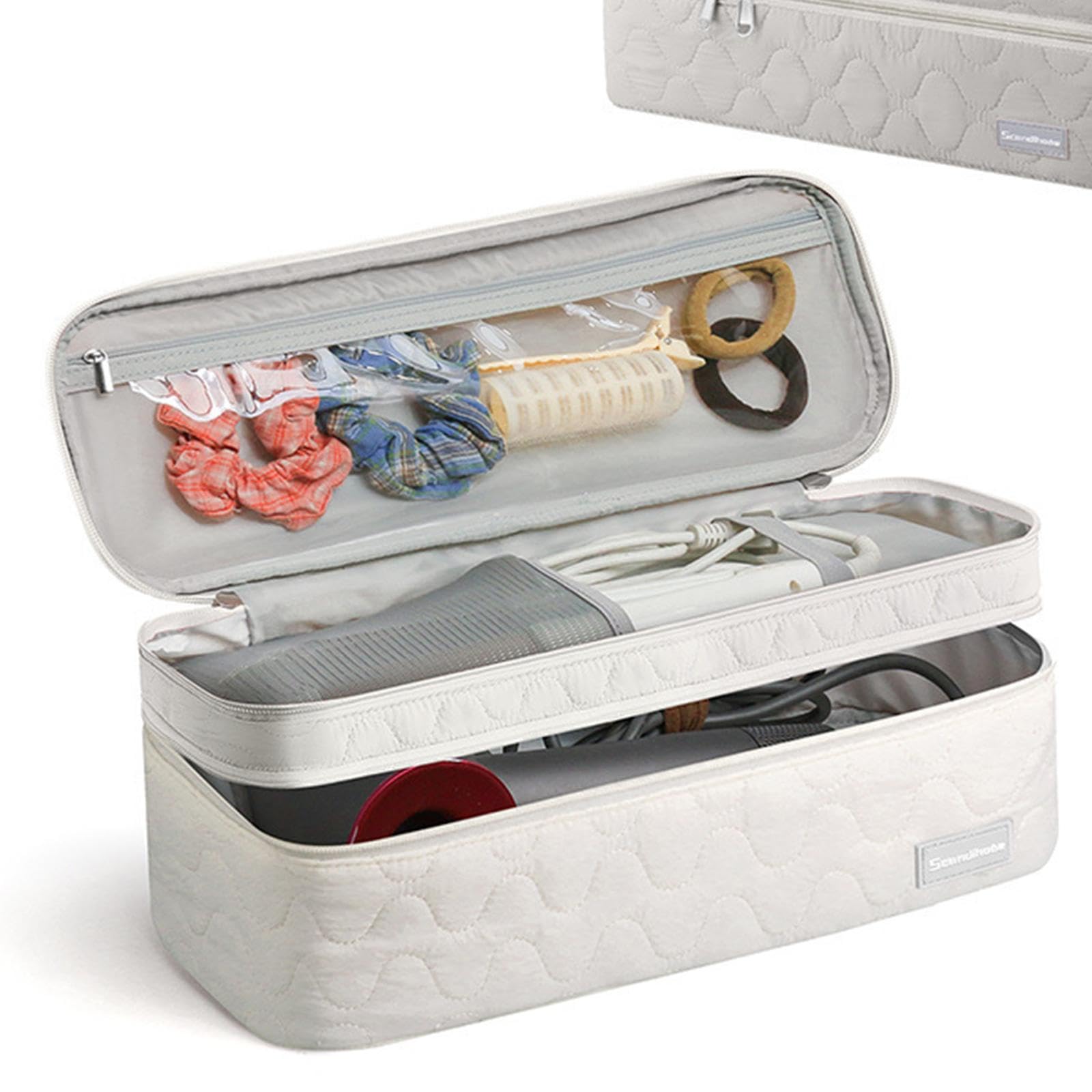 bnf® Hair Dryer Bag Dustproof Styling Tools Storage for Home Business Travel white Health & Beauty | Hair Care & Styling | Hair Dryers-picture-14