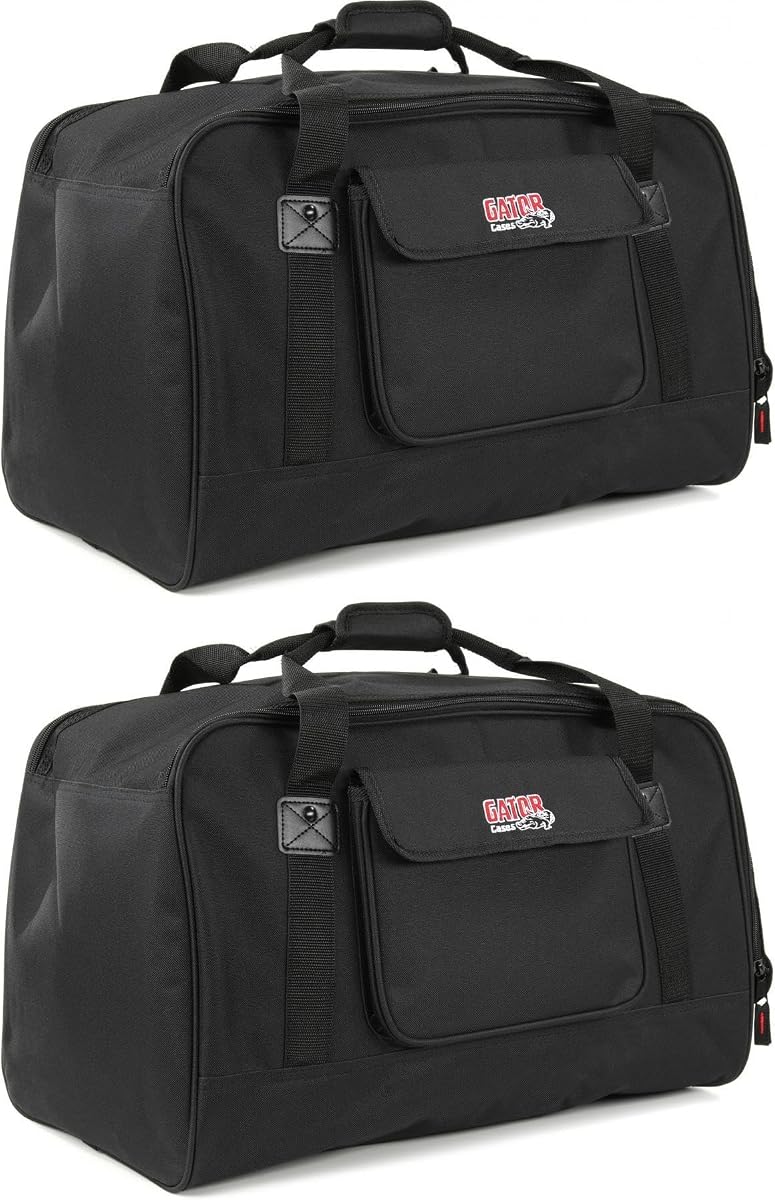 GPA-TOTE10 Bolsas de mano para altavoces de 10 pulgadas de alta resistencia (paquete de 2): almacenamiento duradero, acolchado e impermeable para accesorios de DJ, audio profesional y sistemas PA