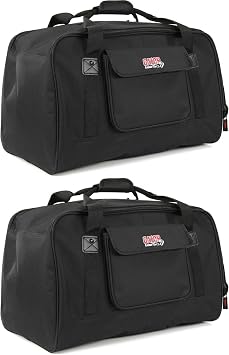 Gator GPA-TOTE10 Heavy-Duty 10-Inch Speaker Tote Bags 2-Pack - Durable, Padded, Waterproof Storage for DJ, Pro Audio, and PA Systems Accessories