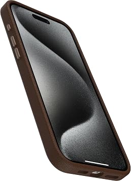 OtterBox Symmetry Series Cactus Leather MagSafe Case for iPhone 15 Pro Max, Shockproof, Drop Resistant, Thin Protective Case, 3 x More Falls According to Military Standards, Brown