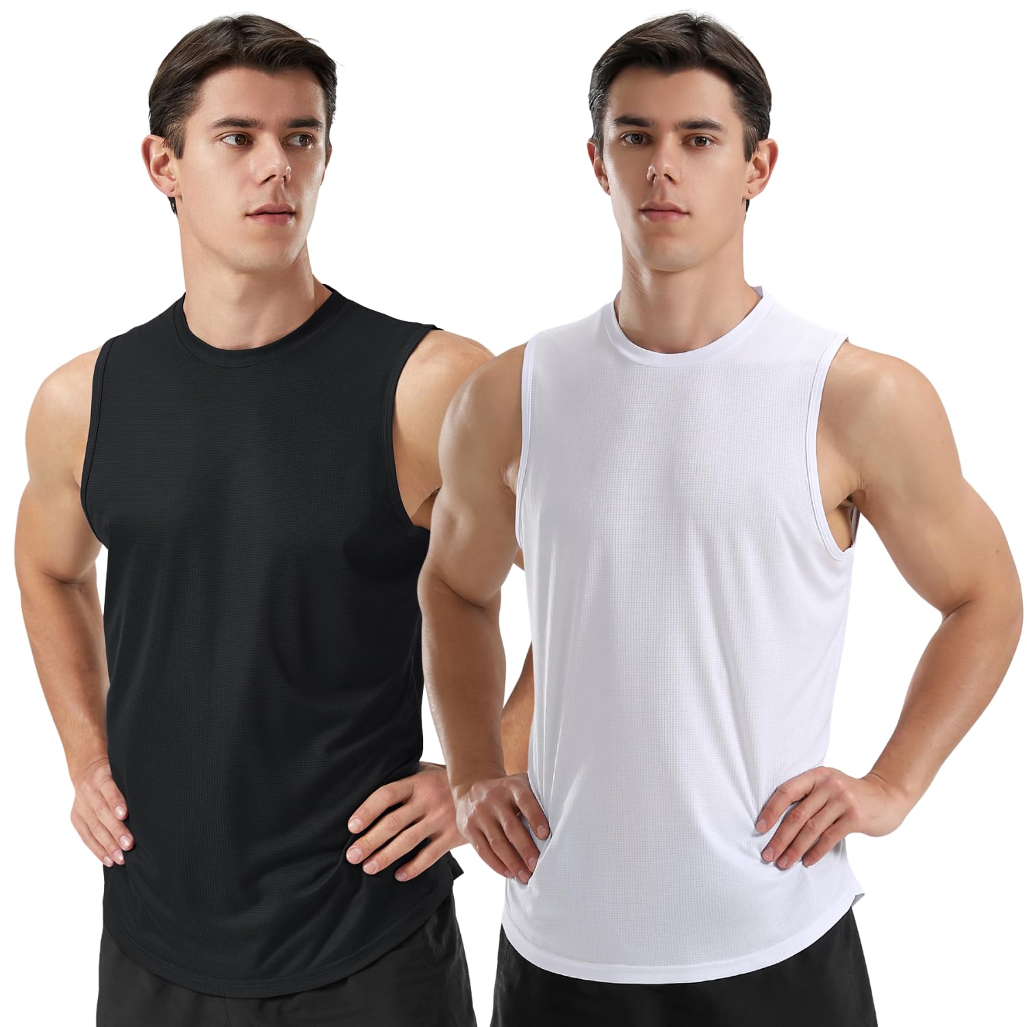 VastraVibes Men’s Gym Vest Sleeveless Tank Top | Moisture Wicking Quick Dry Workout Tshirt | Running Fitness Sports Activewear-picture-41