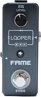 Fame Looper Effektgerät für Gitarren, Kompakter Loop Recorder, 10 Minuten Aufnahmezeit, Unbegrenzte Overdubs, Fußtaster-Bedienung, Top-Qualität, Ideal für Songwriting und Übungen