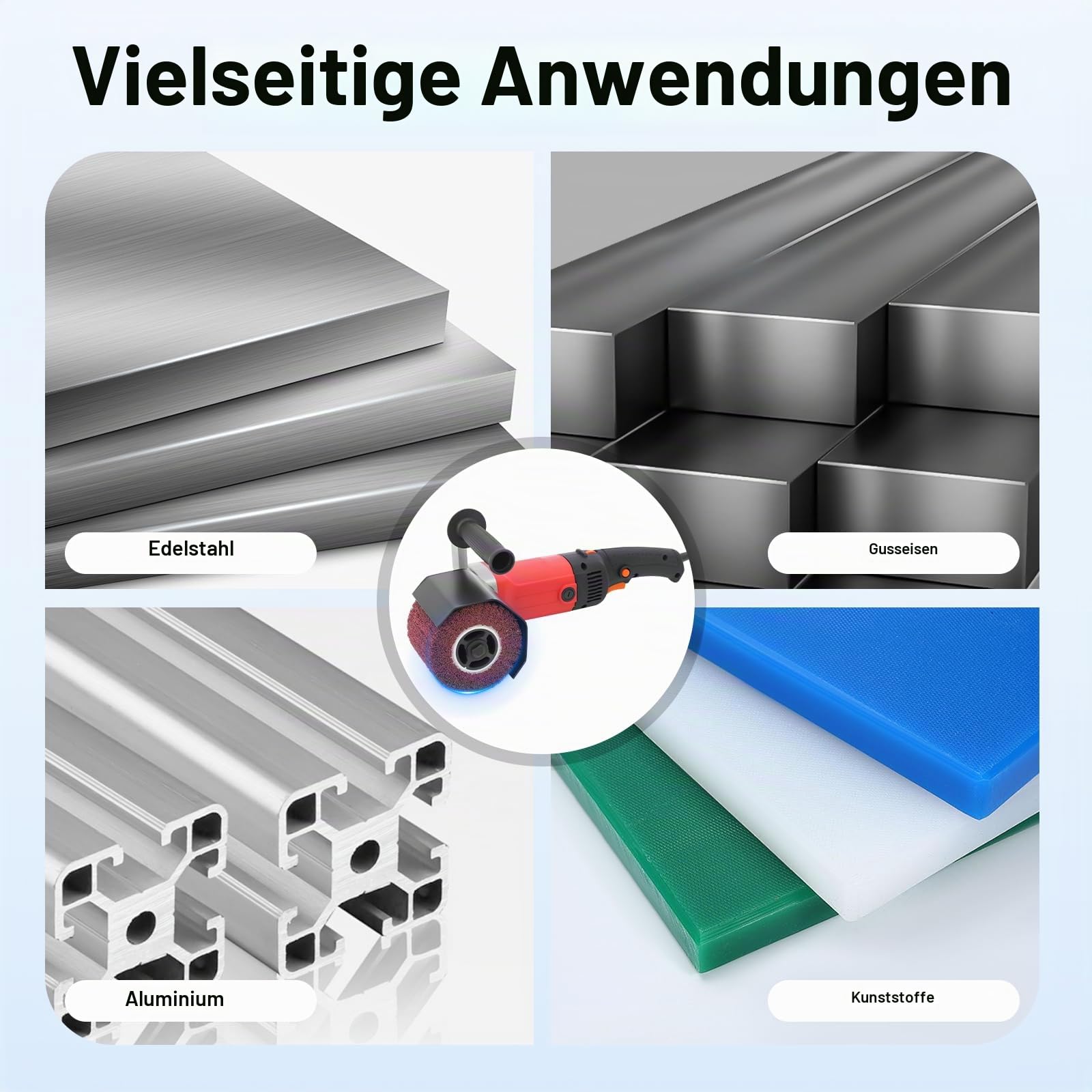 Satiniermaschine holz, 1580w Bürstenschleifer Bürstmaschine 220v Vielseitige Satiniermaschine für Oberflächen-Renovierung, für Holz, Metall und Edelstahl