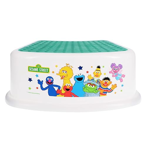 Sesame Street Sesame Squad - Taburete para niños, entrenamiento para ir al baño, antideslizante, baño, cocina, ligero